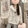 SNYDER WEAR2025年針織開衫夏季薄款外套韓版休閑外搭寬松學(xué)院風(fēng)防曬罩衫上衣 白色 薄款 S (建議75-95斤) 曬單實(shí)拍圖