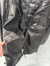 凱撒（KAISER）皮衣男頭層油蠟牛皮鵝絨服2025冬季新款連帽拉鏈款活里活面皮外套 黑色 XL (175) (適合125-140斤) 曬單實(shí)拍圖