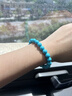 珍品瑞原礦綠松石手串男 天然湖北十堰 綠松石手鏈女佛珠鏈 原創(chuàng  ) 民族風(fēng) 8mm果凍料單圈 女士推薦 曬單實(shí)拍圖
