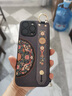 搗旦國度 適用iphone16手機殼蘋果手機套女款高級感腕帶宮廷國風國潮蘋果配斜挎掛繩防摔151413promax 花錦腕帶-深灰色（配雙扣斜跨掛繩） iPhone 16 Pro Max 曬單實拍圖