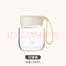 樂扣樂扣（LOCK&LOCK）高顏值玻璃杯女生便攜水杯牛奶豆?jié){咖啡果汁早餐耐高溫 白-刻度200ml(滿杯容量300ml)耐 曬單實拍圖