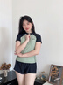 特步泳衣女2025新款分體式游泳衣女孩微胖遮肚顯瘦泡溫泉大碼泳裝 清新綠 L 建議身高157-167cm體重50-57kg 曬單實(shí)拍圖