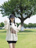 Henny Rue長袖t恤女寬松長款大版上衣可愛小熊插畫聯(lián)名印花棉質(zhì)女士打底衫 彩虹屁熊 曬單實(shí)拍圖