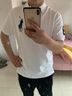 短袖POLO衫男T恤翻領(lǐng)純色純棉夏季大馬標(biāo)商務(wù)休閑輕奢高級(jí)感刺繡 白色 M 125-145斤 曬單實(shí)拍圖