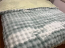水星系列家紡四件套冬季牛奶絨兔兔絨高端加厚雙面法蘭珊瑚絨床單被套床上用品 七彩泡泡白 床單款 1.5m四件套 被套200*230cm 曬單實(shí)拍圖