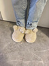 WVGX美國兒童棉拖鞋秋冬季女童家居室內(nèi)棉鞋男童小孩可愛保暖毛絨拖鞋 淡米白 31 -32_(適合腳長29-30碼) 曬單實拍圖