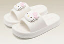 名創(chuàng)優(yōu)品（MINISO）玉桂狗踩屎感家居鞋女夏款室內(nèi)浴室厚底美樂蒂可愛涼拖鞋 凱蒂貓白 38-39 (250mm) 【適合37-38碼穿】 曬單實拍圖