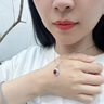 廷亮碧璽吊墜18K金鉆石豪華鑲嵌1.6ct天然盧比萊鴿血紅碧璽項(xiàng)鏈戴妃款 1.6克拉 吊墜配18K金項(xiàng)鏈 曬單實(shí)拍圖