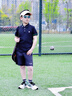 英氏（YEEHOO）男童套裝兒童衣服夏季POLO衫短袖短褲兩件套休閑透氣男孩夏裝新款 字母學(xué)院精英深藍(lán)+舒爽夏日花灰 170 曬單實拍圖