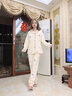 鉑吶苓月子服春秋孕婦哺乳睡衣家居服套裝產(chǎn)前后可哺乳喂奶孕婦裝 月子服-秋冬款 XL碼   120-140斤 曬單實(shí)拍圖