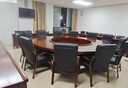 旭道圓形會議桌多人開會桌大型會議桌辦公桌貼木會議桌辦公家具圓桌 其它尺寸顏色可定制 曬單實拍圖