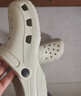 名創(chuàng)優(yōu)品（MINISO）洞洞鞋男女夏季外穿沙灘涼鞋防滑厚底踩屎感包頭涼拖鞋骨白40-41 曬單實(shí)拍圖