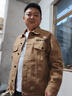 羅蒙夾克男2025秋冬季美式復(fù)古男士牛仔外套寬松大碼潮牌工裝休閑上衣 棕色 S （合適體重90-110斤） 曬單實(shí)拍圖