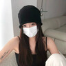 鉑吶苓堆堆帽女秋冬包頭冷帽針織帽日系保暖防風(fēng)大頭圍顯臉小韓版黑色 曬單實(shí)拍圖