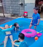kidsdeer游泳池兒童家用嬰兒游泳桶充電氣寶寶室內(nèi)外洗澡大型水池加大加厚 加厚2.6米三層印花【豪華套餐】 曬單實(shí)拍圖