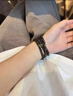 胖東來品質(zhì)黑曜石手串男女多圈三圈108顆佛珠轉(zhuǎn)運手鏈?zhǔn)殖肿o身符 特級金曜石108顆佛珠-6mm 曬單實拍圖