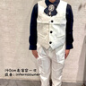 衣諾坊兒童西服馬甲套裝白色男生演出服主持花童  馬甲套裝 140碼 曬單實拍圖