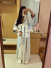 十三余小豆蔻兒[時晴海棠]春日繡花貉袖對襟衫齊胸破裙唐制漢服女 貉袖 現(xiàn)貨 S 曬單實拍圖