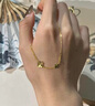 中國黃金（CHINA GOLD）黃金手鏈女足金四葉草手鏈結(jié)婚首飾七夕情人節(jié)生日禮物送女友老婆 【送女友】足金四葉草手鏈 1.8g【心動(dòng)禮盒】 曬單實(shí)拍圖