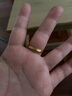 六福珠寶足金愛(ài)心小方戒黃金戒指閉口戒單只送禮 計(jì)價(jià) L07TBGR0006 16號(hào)-4.35克(含工費(fèi)213元) 曬單實(shí)拍圖