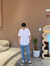 Calvin KleinJeans【涼感】25春夏新款男士休閑通勤ck修身直筒牛仔褲4RAB703 UL9-牛仔淺藍(lán) 32 曬單實(shí)拍圖