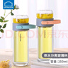 樂(lè)扣樂(lè)扣玻璃杯茶水分離杯耐高溫帶濾網(wǎng)商務(wù)辦公室泡茶杯男女泡花茶便攜 綠色【250ML】 曬單實(shí)拍圖