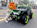 爵士酷派牧馬人兒童電動(dòng)車(chē)可坐大人寶寶四驅(qū)越野車(chē)男女孩遙控玩具電動(dòng)汽車(chē) 至尊灰+皮座+發(fā)光軟輪+14A超威 曬單實(shí)拍圖