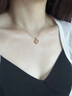 BOGLIA項鏈女愛心999足金黃金鑲鉆吊墜鎖骨鏈情人節(jié)生日禮物送老婆 足金怦然心動項鏈 曬單實拍圖