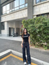 衣品天成天絲垂感闊腿牛仔褲女2025春夏季簡約寬松休閑顯瘦拖地闊腿褲子女 曬單實(shí)拍圖