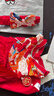 貝瑞加（Babyprints）女寶寶周歲禮服紅色連衣裙發(fā)帶套裝抓周冠衣中式裙子國風公主裙90 曬單實拍圖