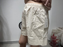 婧麒（JOYNCLEON）孕婦短褲夏薄款外穿無(wú)托腹闊腿褲五分2025新款休閑中褲孕婦裝 奶杏色 XL 曬單實(shí)拍圖