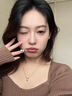 鉑邦詩(shī)（BOBANGSHI）莫比烏斯環(huán)項鏈女士2025新款18K彩金吊墜高級感情人節生日禮物女 18K金項鏈+鑲真鉆【永生花禮盒】 曬單實(shí)拍圖