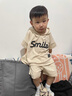 G.DUCK KIDS夏季韓版嬰兒衣服男童棉質(zhì)短袖寶寶可愛衛(wèi)衣兩件套裝薄款分體夏裝 杏色 90 曬單實(shí)拍圖