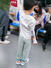 史努比男童夏裝2025新款卡通帥氣男孩冰絲短袖兩件套兒童夏季套裝 冰檸努比白+冰檸努比灰綠 130 曬單實(shí)拍圖