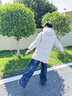 波司登（BOSIDENG）25年新款羽絨服男女兒童中長款5A抗菌4防連帽厚外套T250246914DS 燕麥色|7185 140 /64 曬單實拍圖