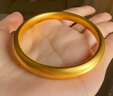 中國黃金（CHINA GOLD）滿天星黃金戒指女款足金活口素圈指環(huán)情人節(jié)生日禮物送女友老婆 車花滿天星戒指 約1.55g 曬單實(shí)拍圖