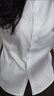 白色襯衫女長袖職業(yè)正裝2024秋冬新款雪紡免燙酒店商務(wù)工作服套裝 白色長袖 L（110-120斤左右） 曬單實拍圖