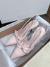CHARLES&KEITH亮鉆鏈條腕帶尖頭高跟涼鞋女生日禮物送女友CK1-60280436 Silver銀色 37 曬單實(shí)拍圖