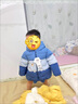 巴拉巴拉嬰兒羽絨服男女童冬季外套撞色萌趣200424107205 曬單實(shí)拍圖