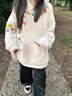 魯雅爾美式重磅印花連帽衛(wèi)衣女早秋季新款寬松設(shè)計感小眾高街上衣服情侶 白灰色 L 建議100斤到120斤 曬單實拍圖