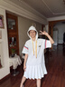 G.DUCKKIDS中大童女童連衣裙夏季提花肌理感甜美裙子2025新款兒童女孩公主裙 杏色(波點(diǎn)印花) 165 cm 曬單實(shí)拍圖