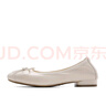 百麗芭蕾風瑪麗珍鞋女秋季羊皮蝴蝶結(jié)單鞋A1Q1DCQ3 米色 39 曬單實拍圖