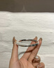 LISM銀手鐲女純銀三生三世滿(mǎn)天星9999足銀鐲子實(shí)心送女朋友情人節禮物貓眼手鐲54mm100115斤 曬單實(shí)拍圖