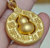 周六福3D硬金小葫蘆黃金吊墜女七夕禮物定價A0414518 不含鏈 約3.49g  曬單實拍圖