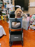 beberoad  T4寵物手推車 貓咪狗狗小型犬提籃車架一鍵折疊輕便外出小推車 T4綠色-固定座位一體折疊 曬單實拍圖