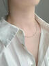 PT950鉑金項鏈女18k項鏈女鉑金鎖骨鏈白金細款單鏈鎖骨鏈百搭素鏈 盒子鏈輕奢款 長(cháng)度45cm 曬單實(shí)拍圖