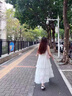 棉致法式蛋糕連衣裙女夏季2025新款氣質(zhì)穿搭海邊度假高腰顯瘦吊帶長(cháng)裙 250白色【高品質(zhì)34.5】 L 110-125斤 曬單實(shí)拍圖