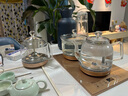 茶皇子（CHAHUANGZI）全自動上水電茶爐玻璃電熱燒水壺噴淋式煮茶器茶臺嵌入式2025新款電熱水壺泡茶專用燒水煮茶一體機(jī) 1L 香檳金 37×23cm 曬單實(shí)拍圖