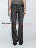 Massimo Dutti新季特惠2025女裝復(fù)古簡約高腰喇叭修身緊身牛仔褲05080624 黑色 36 (165/66A) 曬單實拍圖