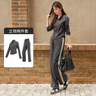 駱駝（CAMEL）立領(lǐng)健身女裝撞色修身兩件套運動服 Y24CAWL6620 幻影黑 XL 曬單實拍圖